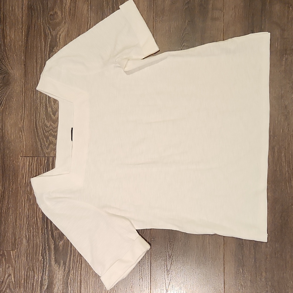 Talbots White Square Neck Top
